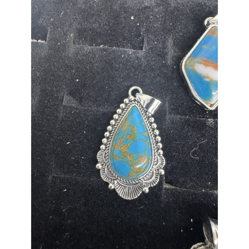 4 Wholesale Jewelry Pendants Fashion Costume Turquoise Mingle - Picture 4 of 6